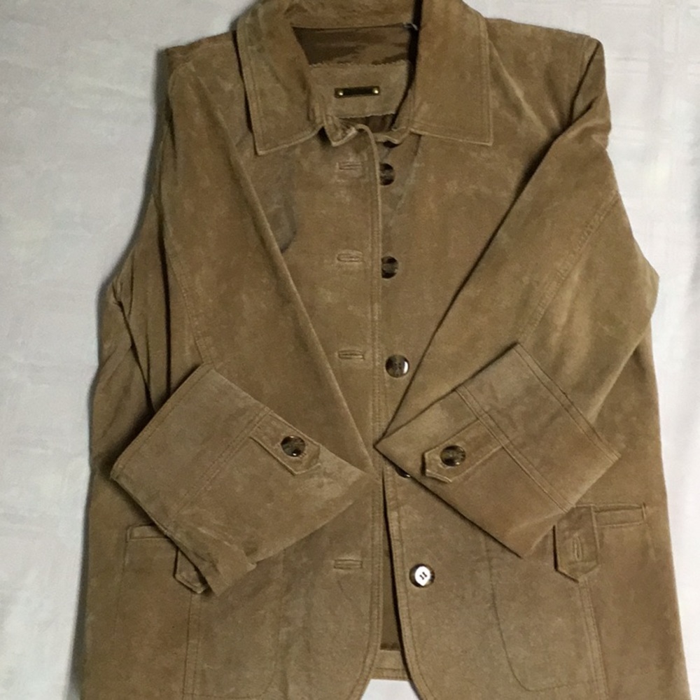 Brown Suede Petite Jacket